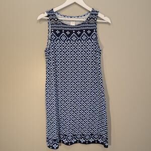 Tommy Bahama Dress Blue White Stretch Beach Pool Lounge Lunch Brunch - Size S